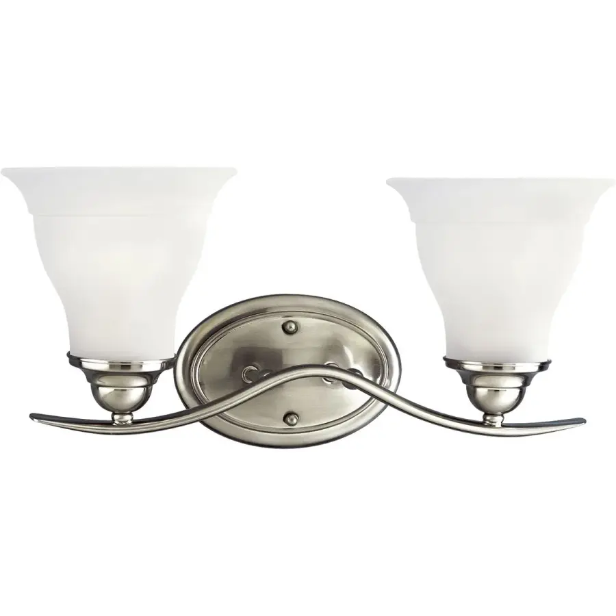 Trinity Two-Light Etched Glass Bath Vanity Light - Image 1
