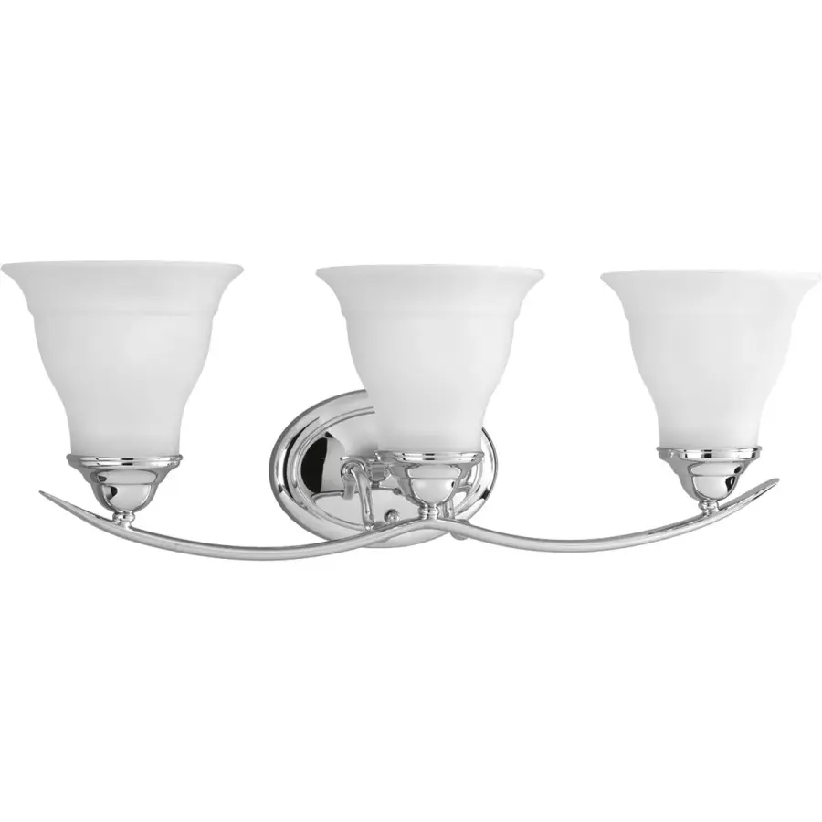 Trinity Three-Light Etched Glass Bath Vanity Light - Image 2