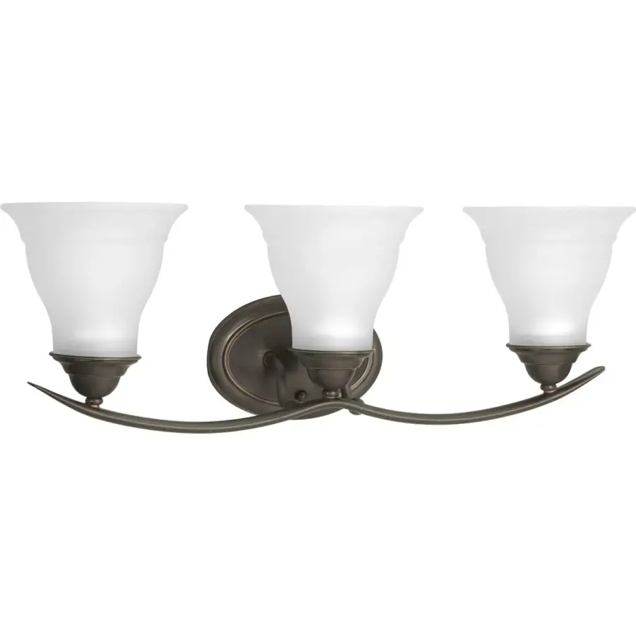 Trinity Three-Light Etched Glass Bath Vanity Light - Image 3