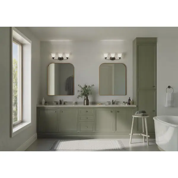 Trinity Three-Light Etched Glass Bath Vanity Light - Image 5