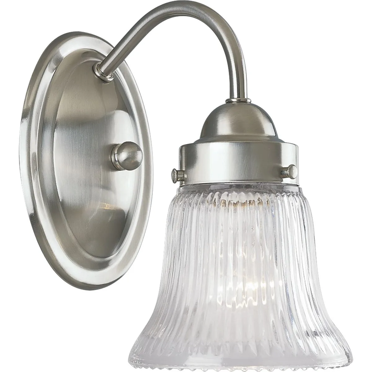 Fluted Glass One-Light Bath & Vanity