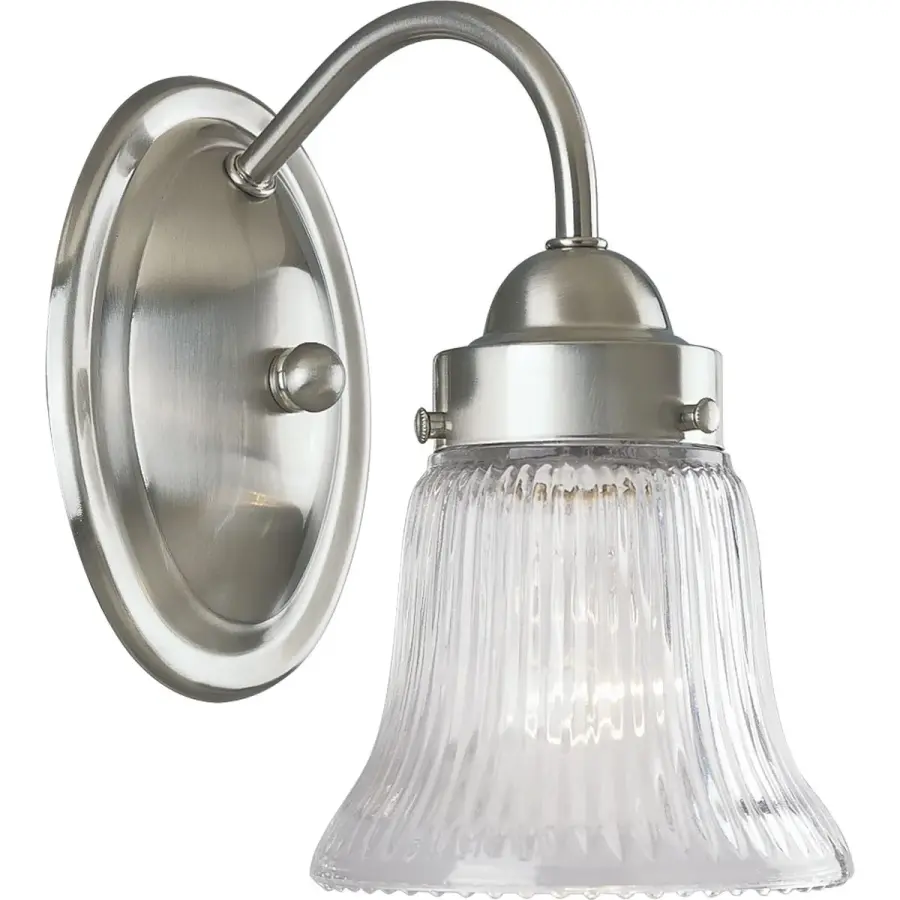 Fluted Glass One-Light Bath & Vanity - Image 1