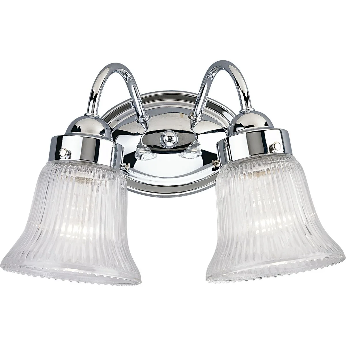 Fluted Glass Two-Light Bath & Vanity