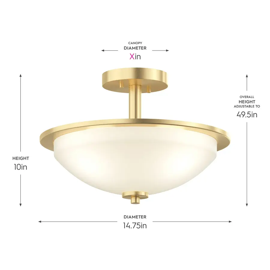 Replay Collection Two-Light Semi-Flush Ceiling Light - Image 9