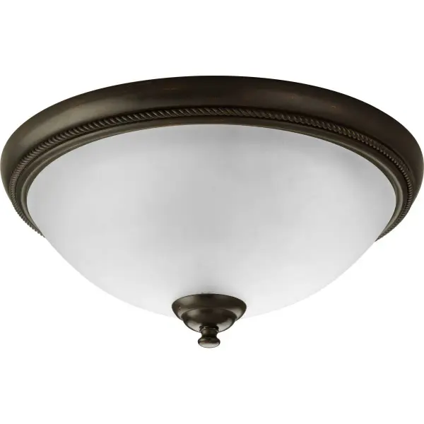 The Pavilion flush mount delivers clean, transitional styling in a compact 15-inch profile. Its brushed nickel finish and glass shade provide reliable ambient lighting for bedrooms, hallways, and foyers with standard ceiling heights. - alternate view