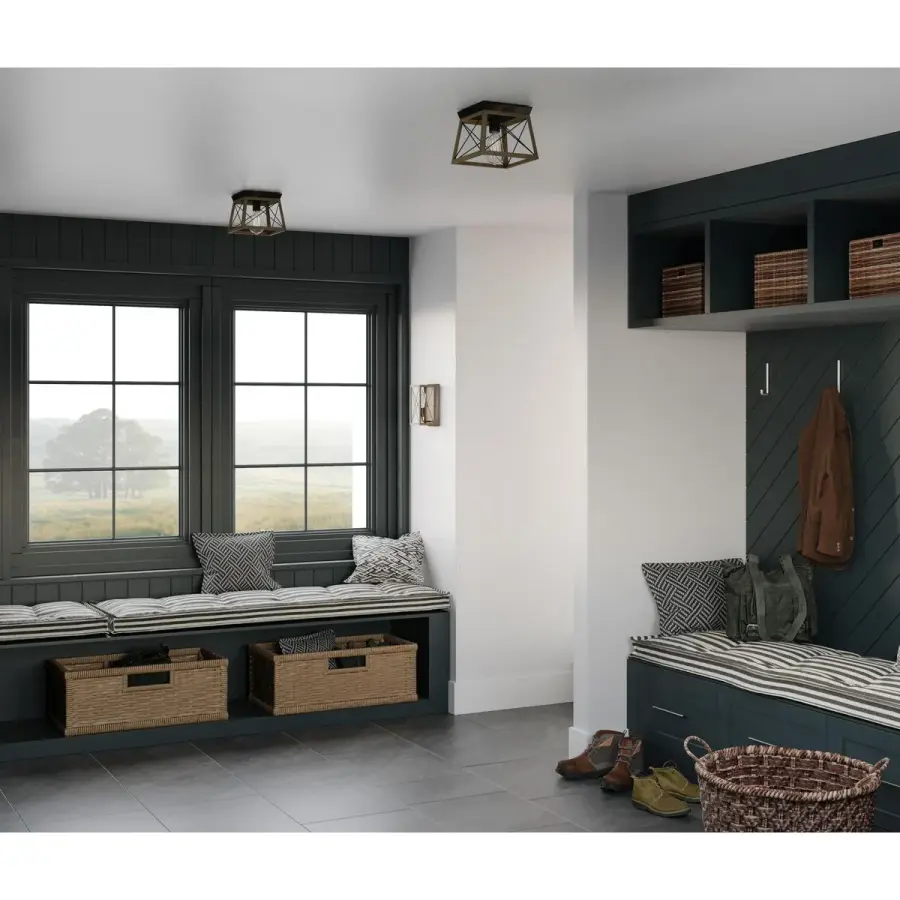 Charming Farmhouse Flush Mount with Coastal Warmth - Image 8