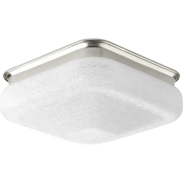 This 11.5" square flush mount combines energy-efficient LED technology with a clean modern aesthetic. The antique bronze finish and glass shade provide versatile styling for low-ceiling spaces. - alternate view