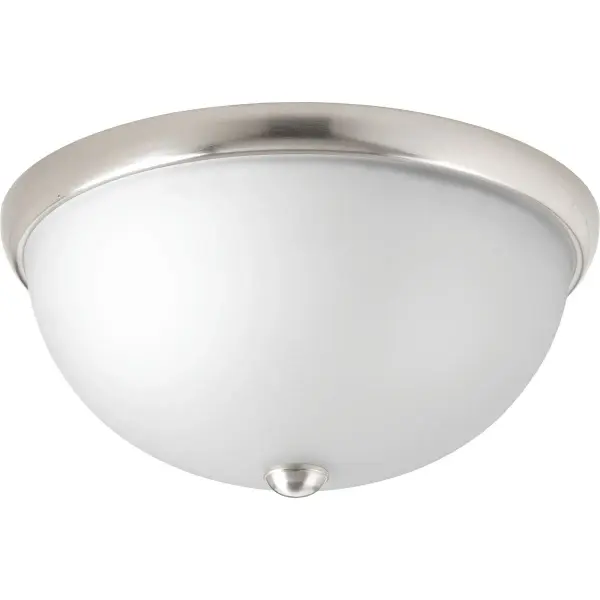 Two-Light 14" Glass Dome Flush Mount in Brushed Nickel - Image 1