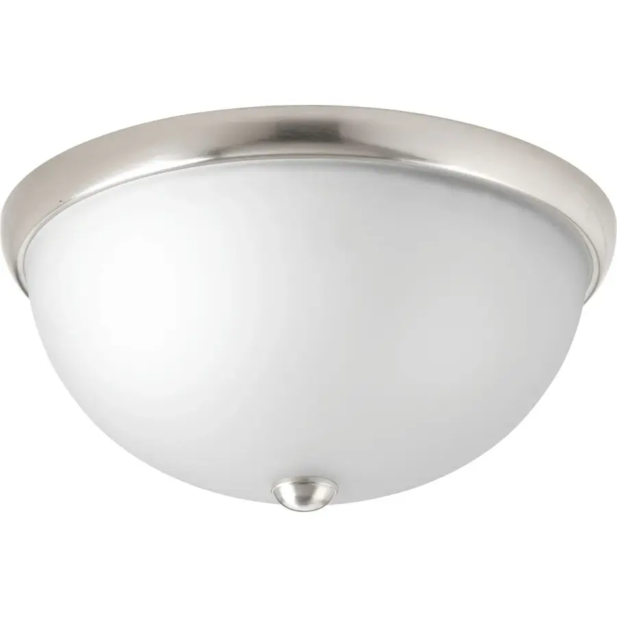 Two-Light 14" Glass Dome Flush Mount in Brushed Nickel - Image 1