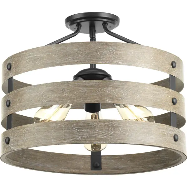 Gulliver Three-Light 17" Semi-Flush Convertible - Image 1