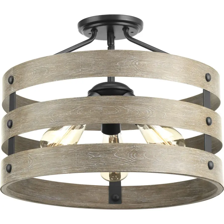 Gulliver Three-Light 17" Semi-Flush Convertible - Image 1