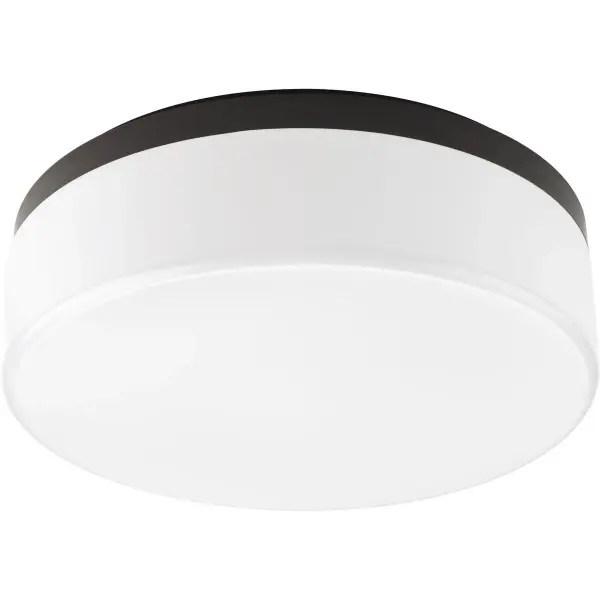 The Maier 14" LED flush mount delivers efficient, low-profile lighting ideal for spaces with standard ceiling heights. Its clean white finish and integrated LED technology make it a practical choice for modern homes. - alternate view