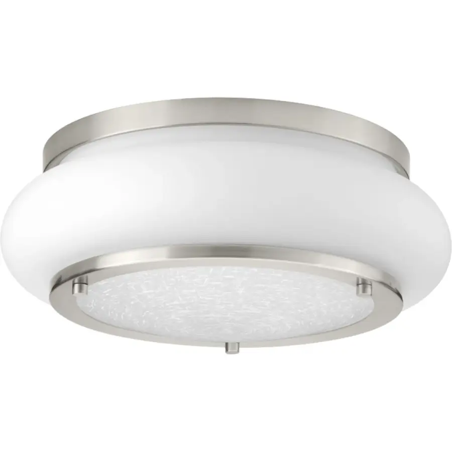 12" LED Opal-Linen Flush Mount