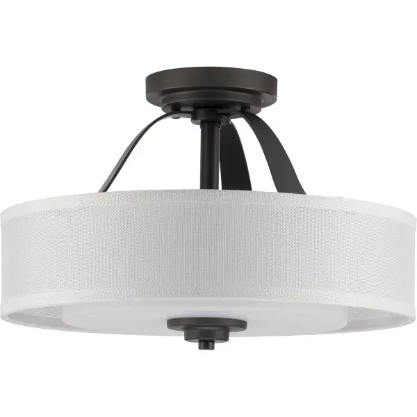 Kene Two-Light Semi-Flush Convertible - Image 2