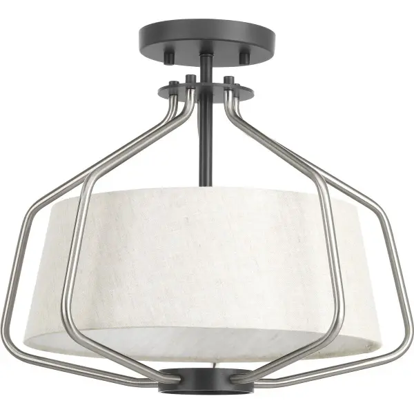The Hangar Collection brings farmhouse charm with industrial edge to compact spaces. At 16 inches, this semi-flush mount offers convertible installation options and JA8 compliance for California energy standards.