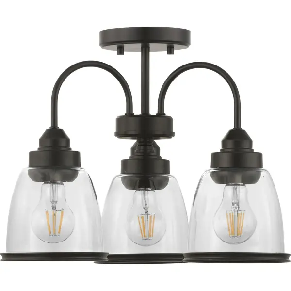 Saluda 18" Three-Light Semi-Flush Convertible