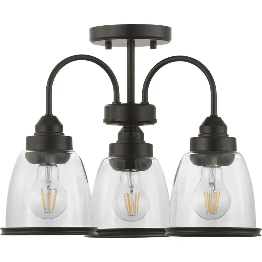 Saluda 18" Three-Light Semi-Flush Convertible