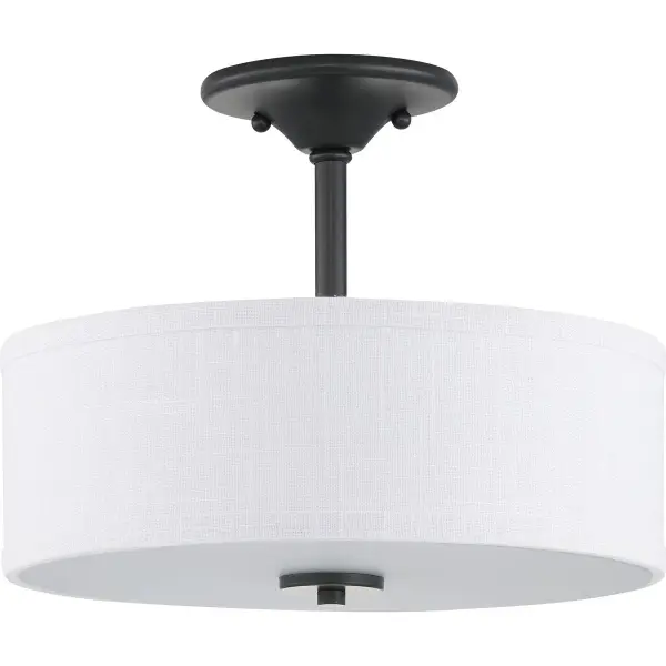 Inspire Collection 13" Two-Light Semi-Flush Ceiling Light - Image 2