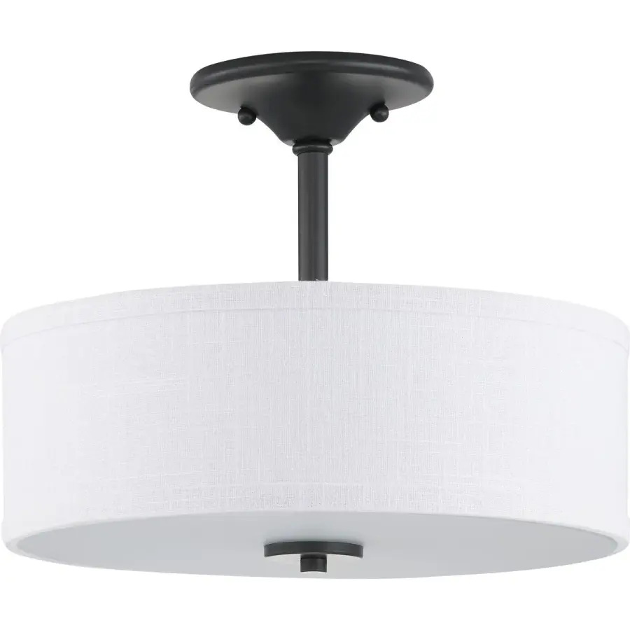 Inspire Collection 13" Two-Light Semi-Flush Ceiling Light - Image 2
