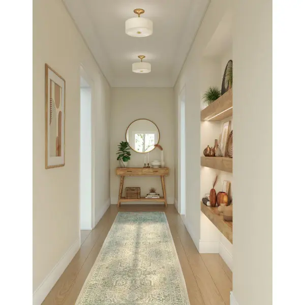 Inspire Collection 13" Two-Light Semi-Flush Ceiling Light - Image 4