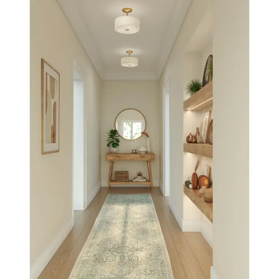 Inspire Collection 13" Two-Light Semi-Flush Ceiling Light - Image 4