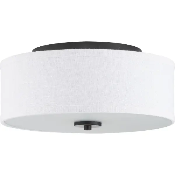 Inspire Collection 13" Two-Light Flush Mount in Brushed Nickel - Image 1
