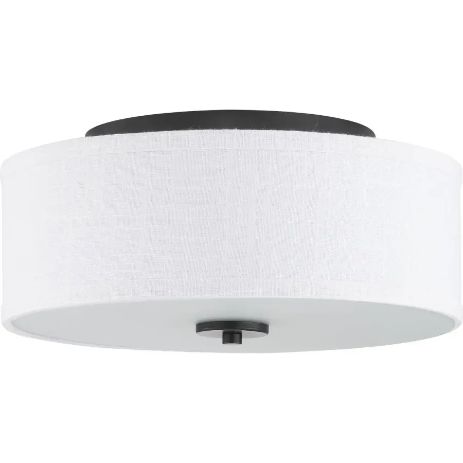Inspire Collection 13" Two-Light Flush Mount in Brushed Nickel - Image 1