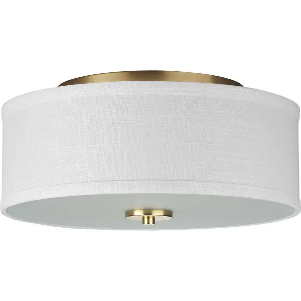Inspire Collection 13" Two-Light Flush Mount in Brushed Nickel - Image 2