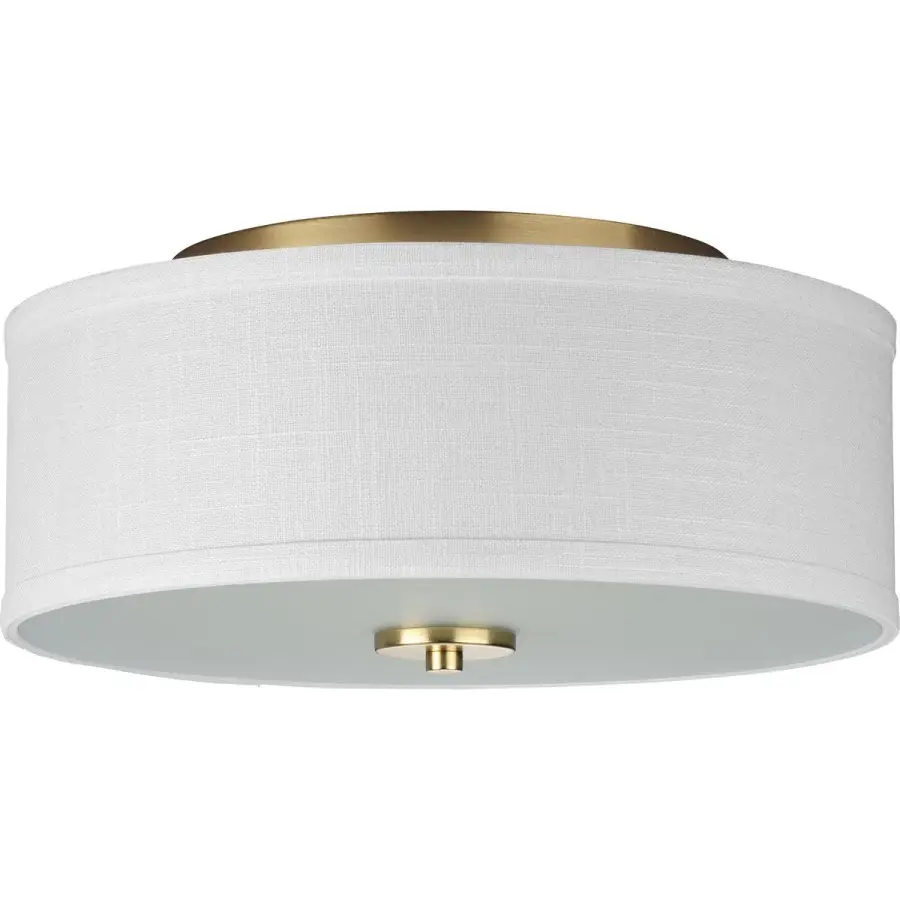 Inspire Collection 13" Two-Light Flush Mount in Brushed Nickel - Image 2