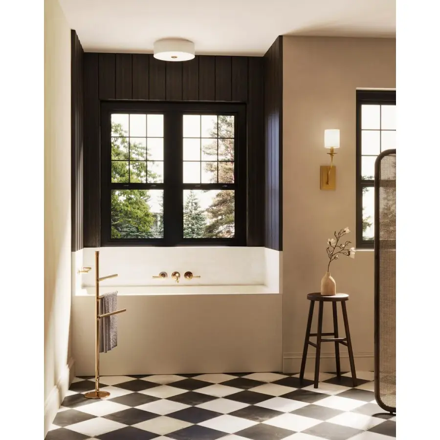 Inspire Collection 13" Two-Light Flush Mount in Brushed Nickel - Image 5