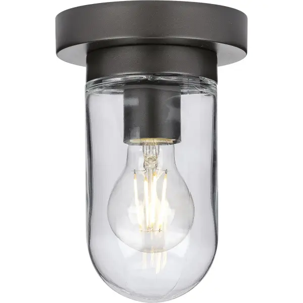 The Signal Collection flush mount brings coastal elegance to low-ceiling spaces with its polished chrome finish and compact design. Perfect for bedrooms, hallways, and foyers where ceiling clearance is limited. - alternate view