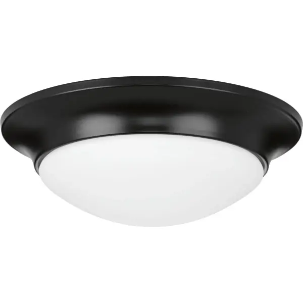 11.5" Etched Glass Flush Mount in Brushed Nickel - Image 1