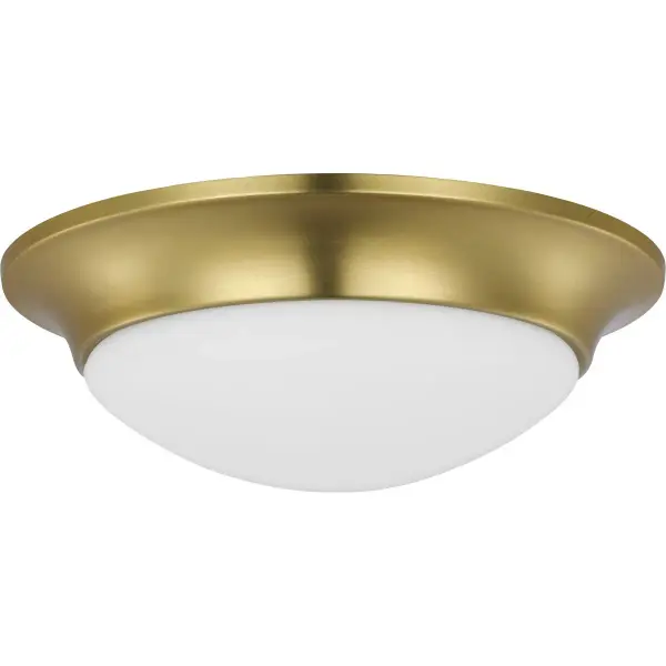 11.5" Etched Glass Flush Mount in Brushed Nickel - Image 2