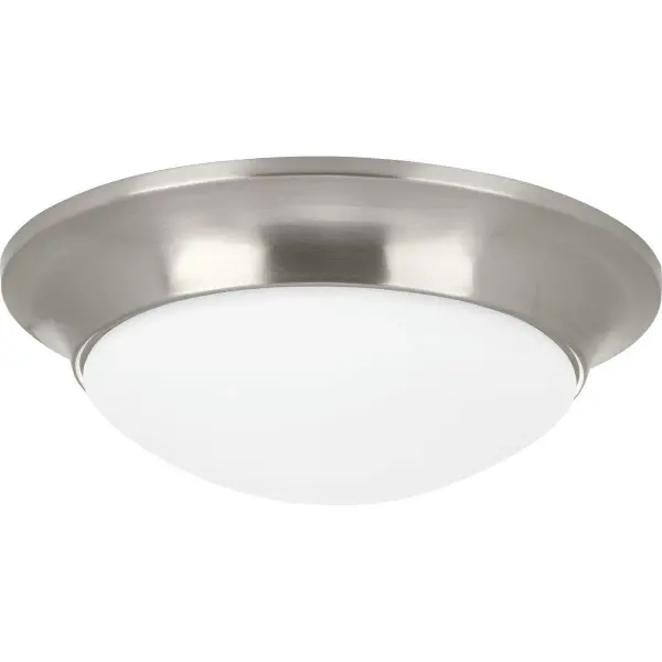 11.5" Etched Glass Flush Mount in Brushed Nickel - Image 3