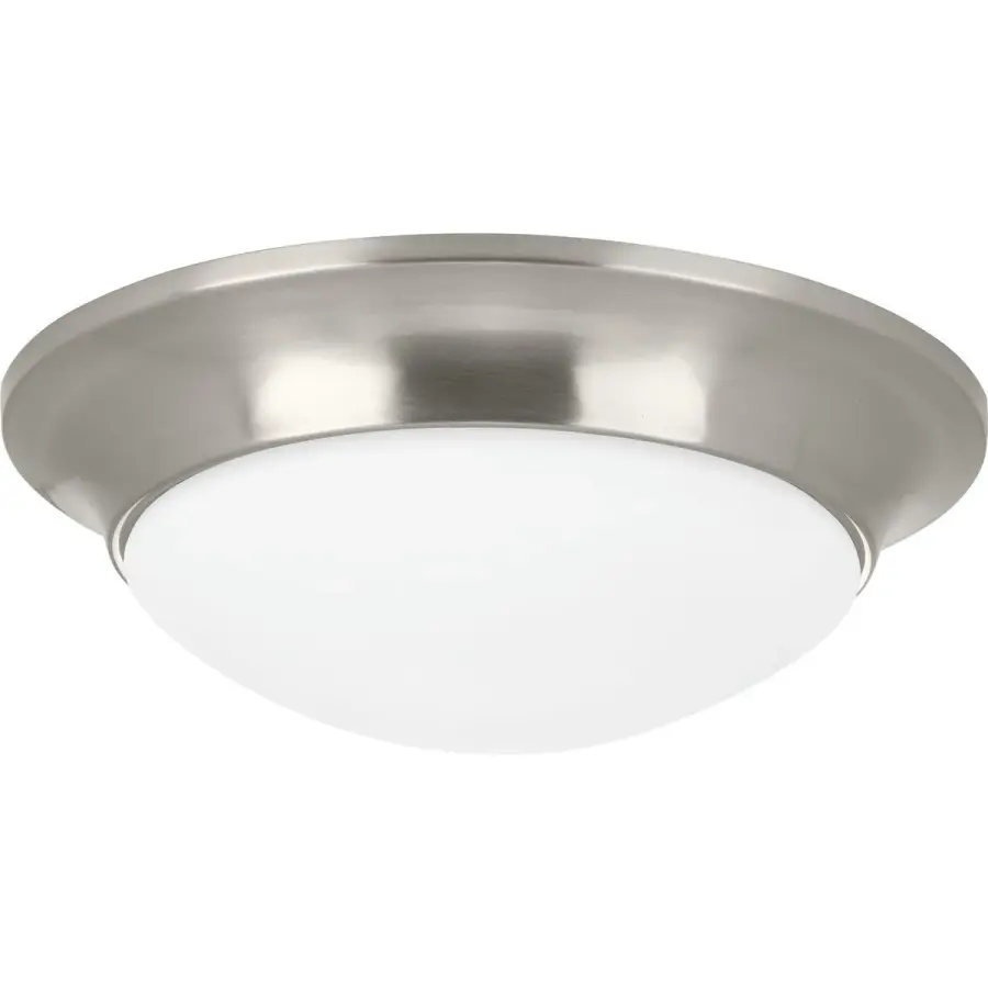 11.5" Etched Glass Flush Mount in Brushed Nickel - Image 3