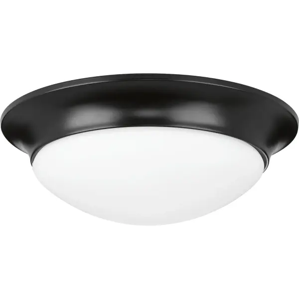 Two-Light 14" Etched Glass Flush Mount in Brushed Nickel - Image 2