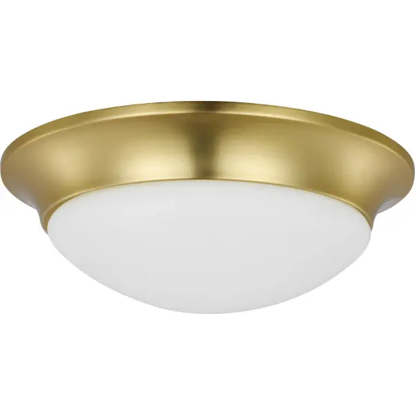 Two-Light 14" Etched Glass Flush Mount in Brushed Nickel - Image 3