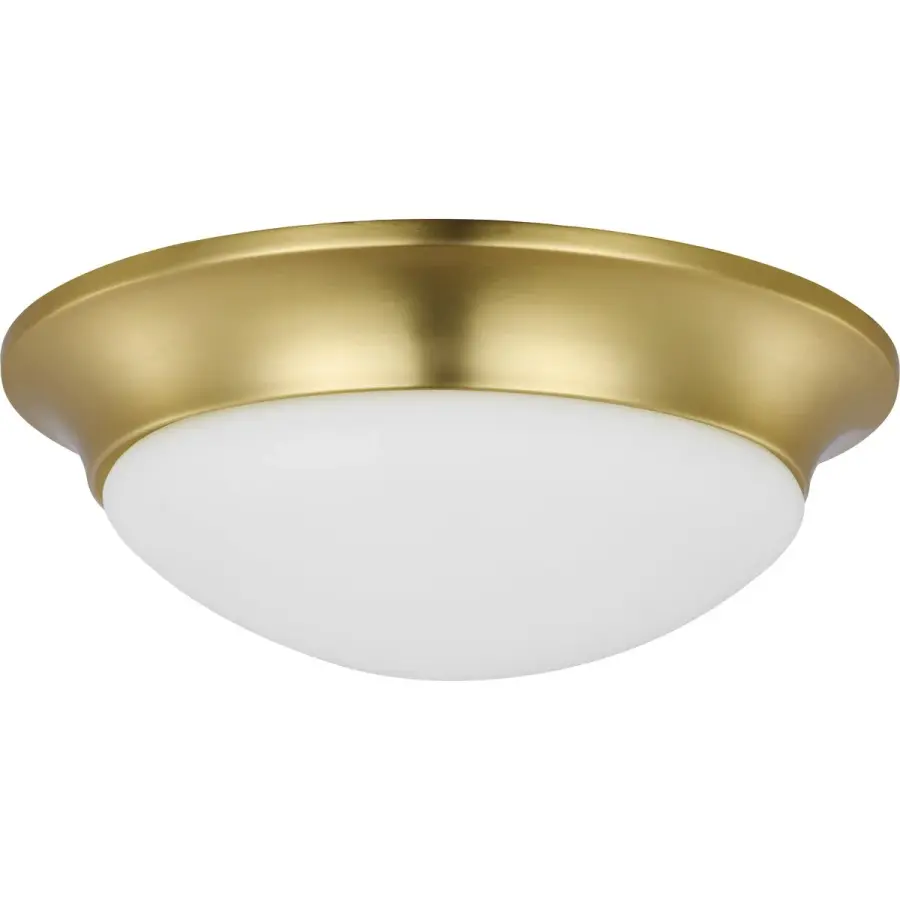 Two-Light 14" Etched Glass Flush Mount in Brushed Nickel - Image 3
