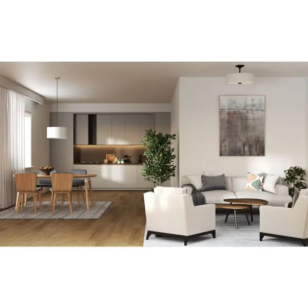 Inspire Collection Three-Light 18" Semi-Flush Mount - Image 6