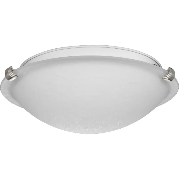 Linen Dome 12-1/4" Two-Light Etched Linen Glass Flush-Mount