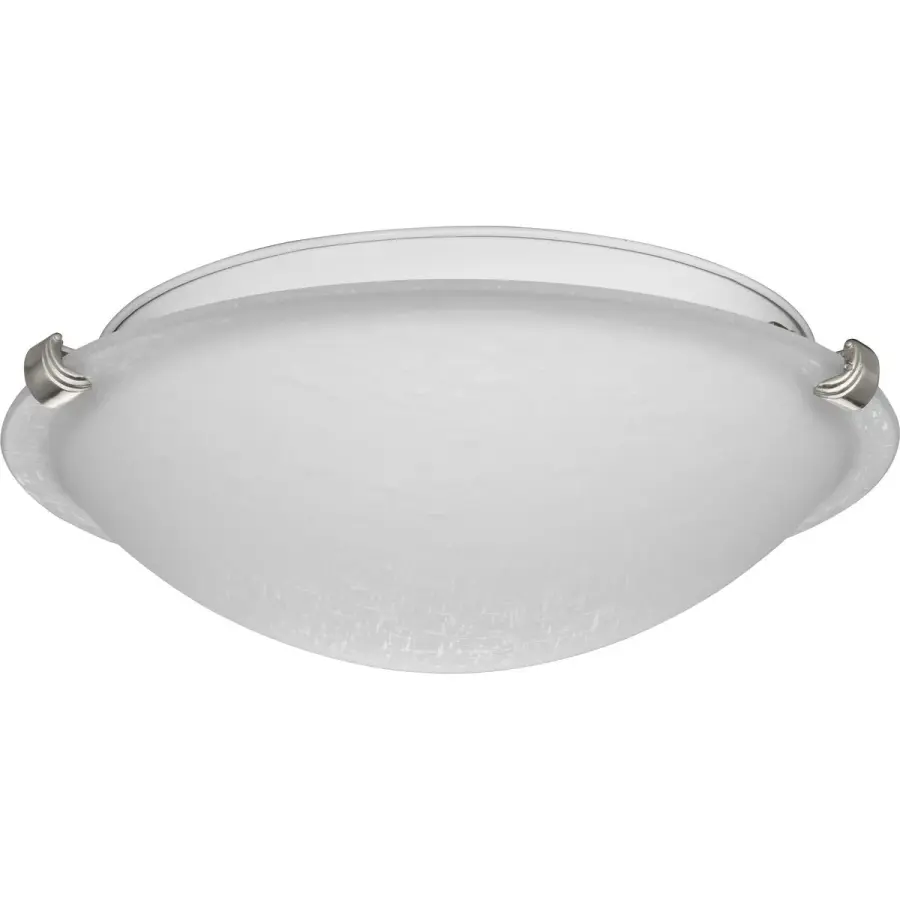 Linen Dome 12-1/4" Two-Light Etched Linen Glass Flush-Mount