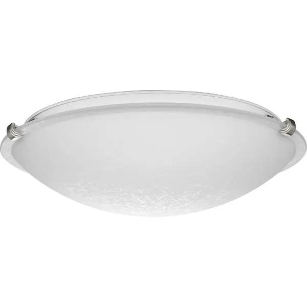 Linen Dome 16" Three-Light Etched Glass Flush-Mount