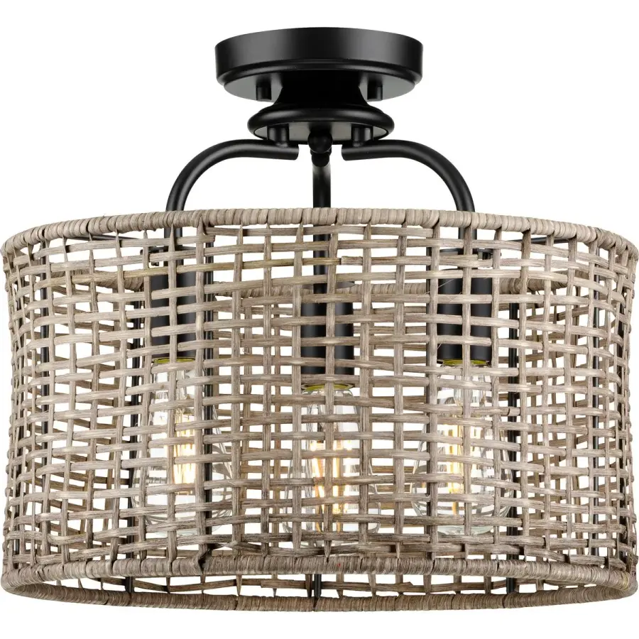Lavelle Three-Light Convertible Semi-Flush Ceiling Light - Image 1