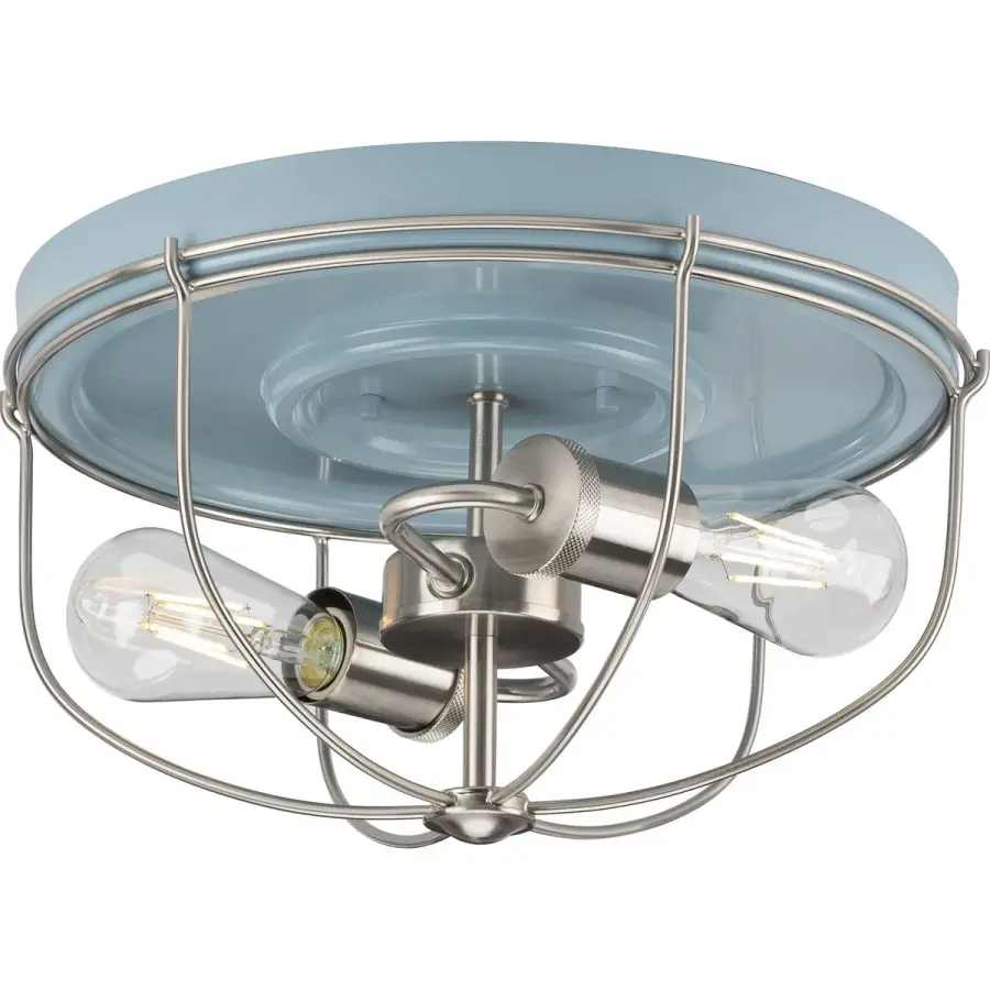 Medal Collection Two-Light Flush Mount Ceiling Light - Image 1