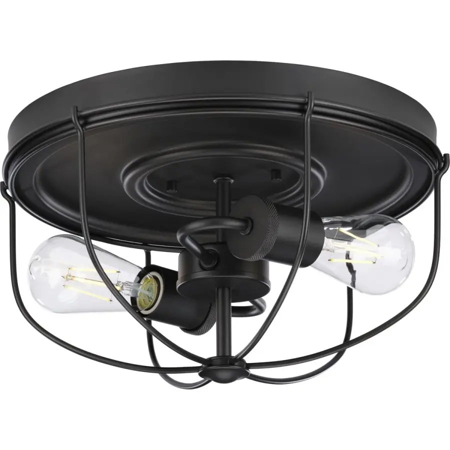 Medal Collection Two-Light Flush Mount Ceiling Light - Image 2