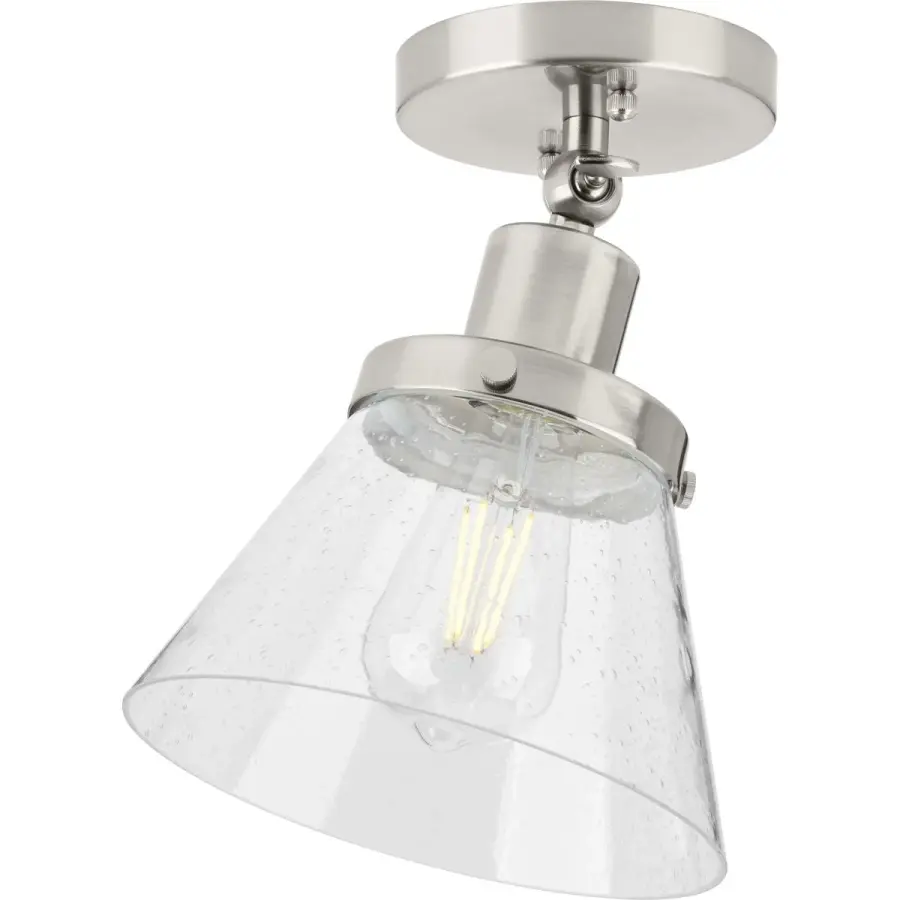 Hinton Collection One-Light Seeded Glass Ceiling Light - Image 1