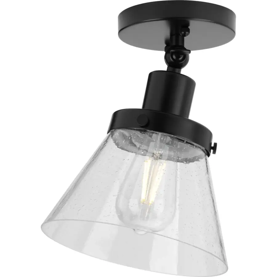Hinton Collection One-Light Seeded Glass Ceiling Light - Image 3