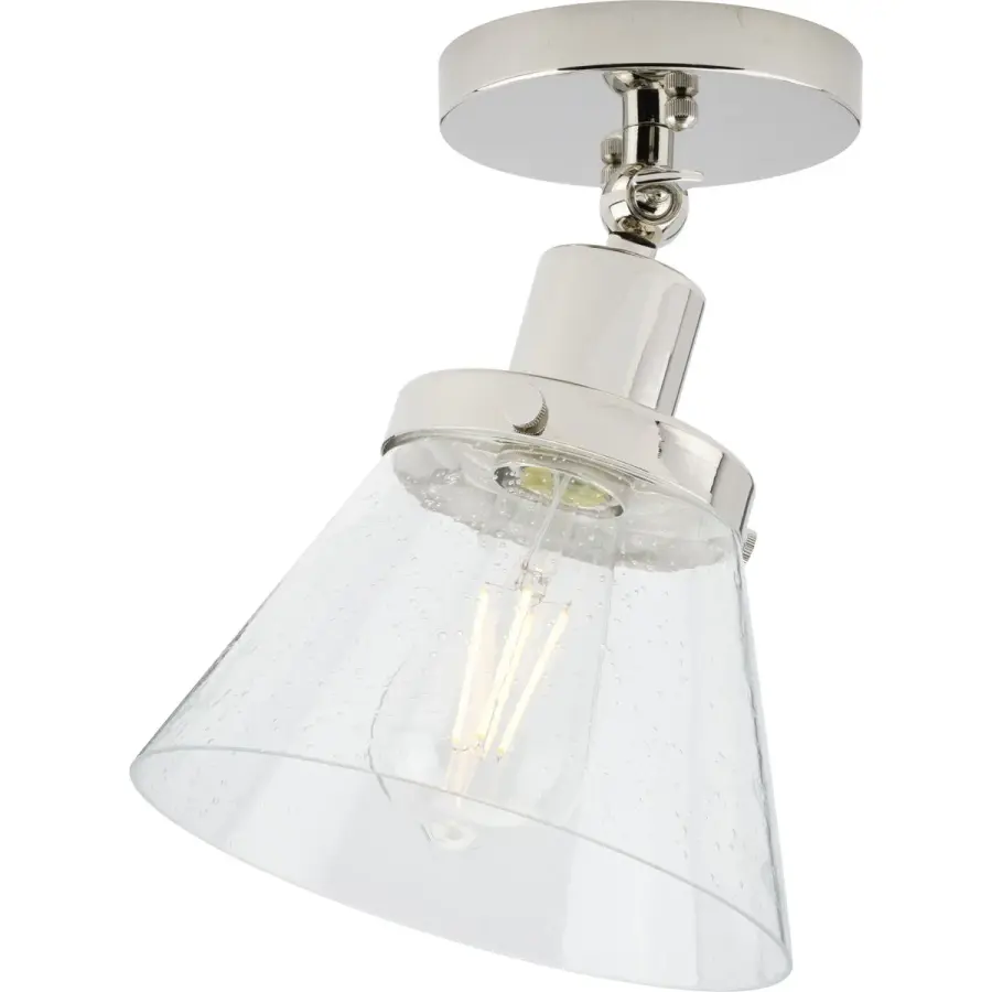 Hinton Collection One-Light Seeded Glass Ceiling Light - Image 4