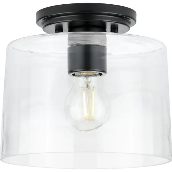 Adley Collection One-Light Clear Glass Flush Mount - Image 3