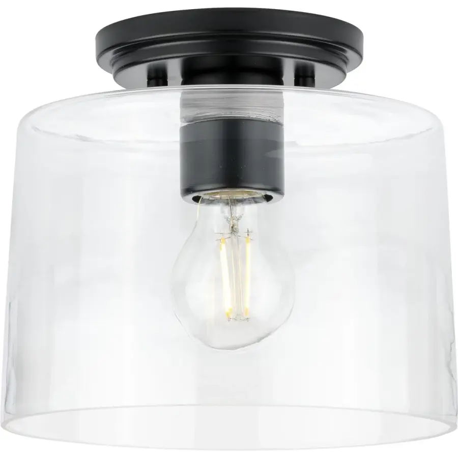 Adley Collection One-Light Clear Glass Flush Mount - Image 3